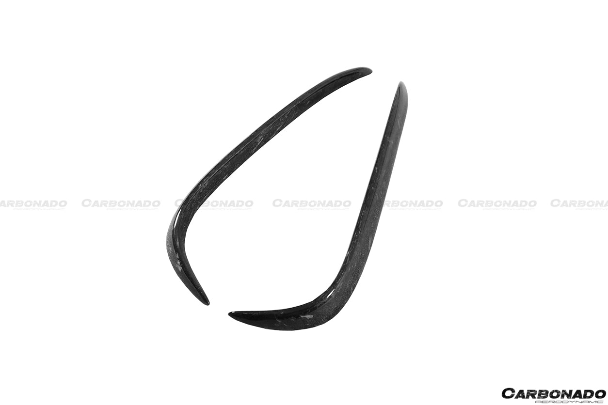 2016 - 2021 Tesla Model X SUV RZS Style Carbon Fiber Rear Bumper Canards